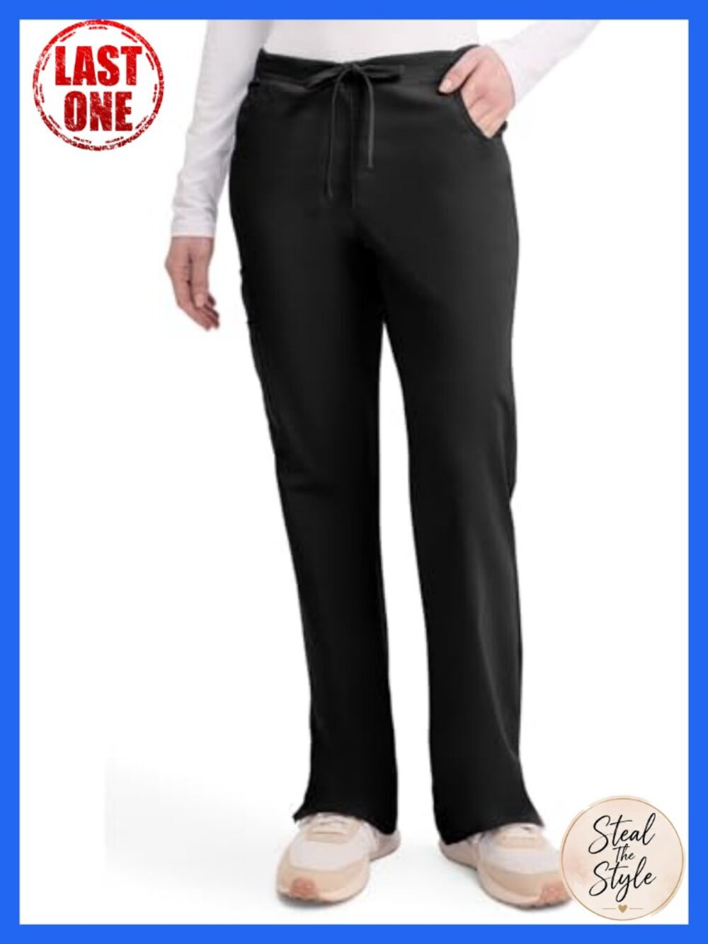 Flare Leg Cargo Scrub Pants 6 Pocket Drawstring Medical Work